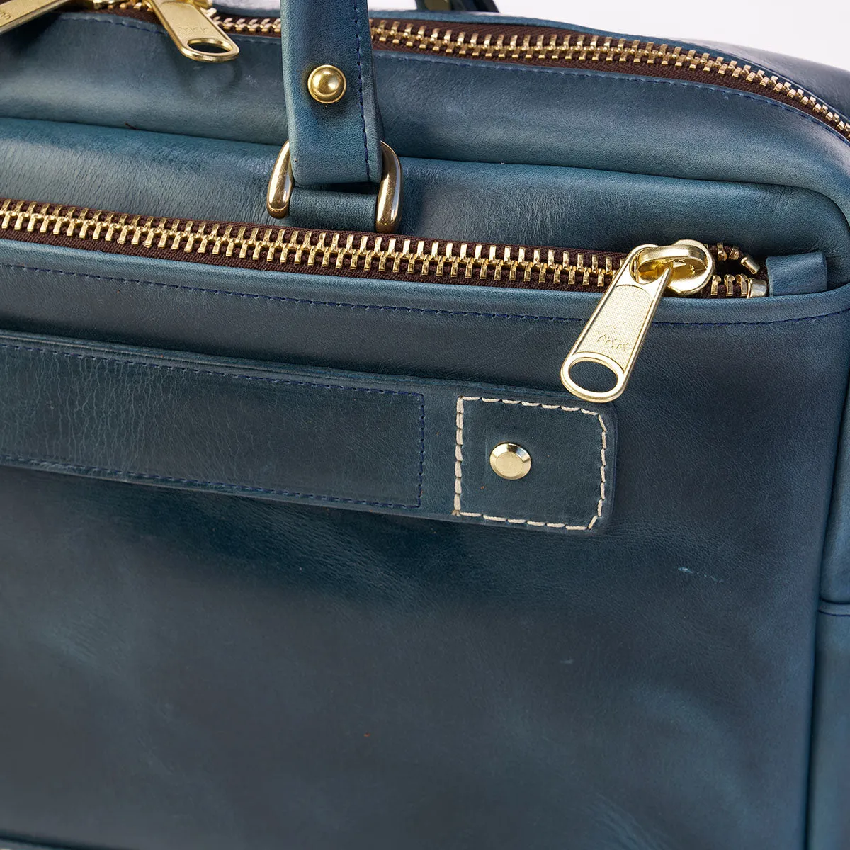 The Porter Briefcase No.210 | Horween® Indigo