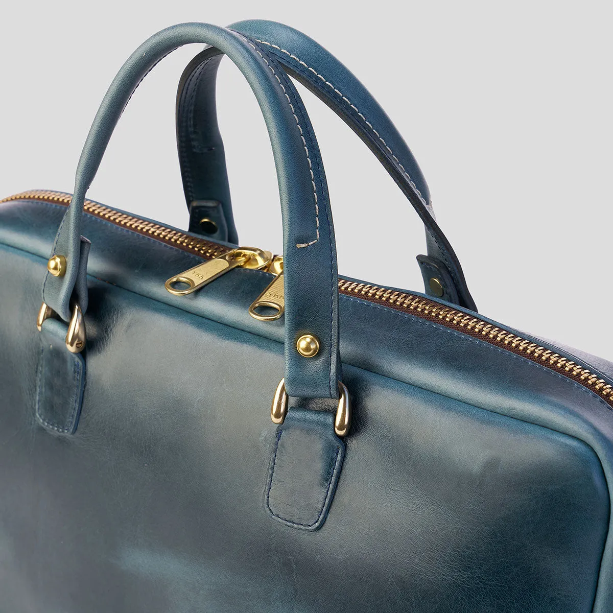 The Porter Briefcase No.210 | Horween® Indigo