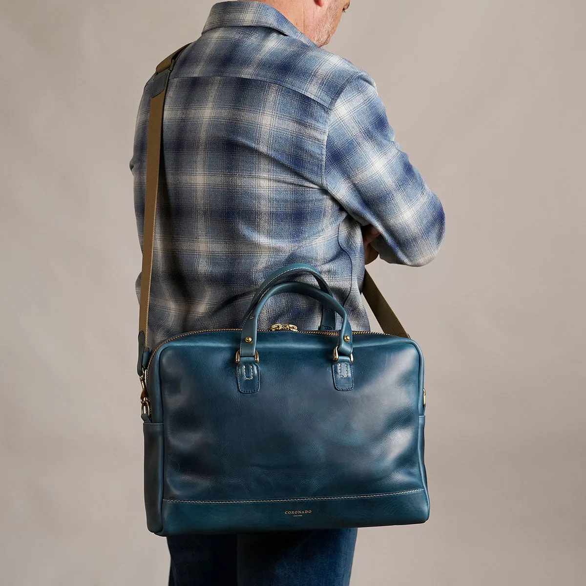 The Porter Briefcase No.210 | Horween® Indigo