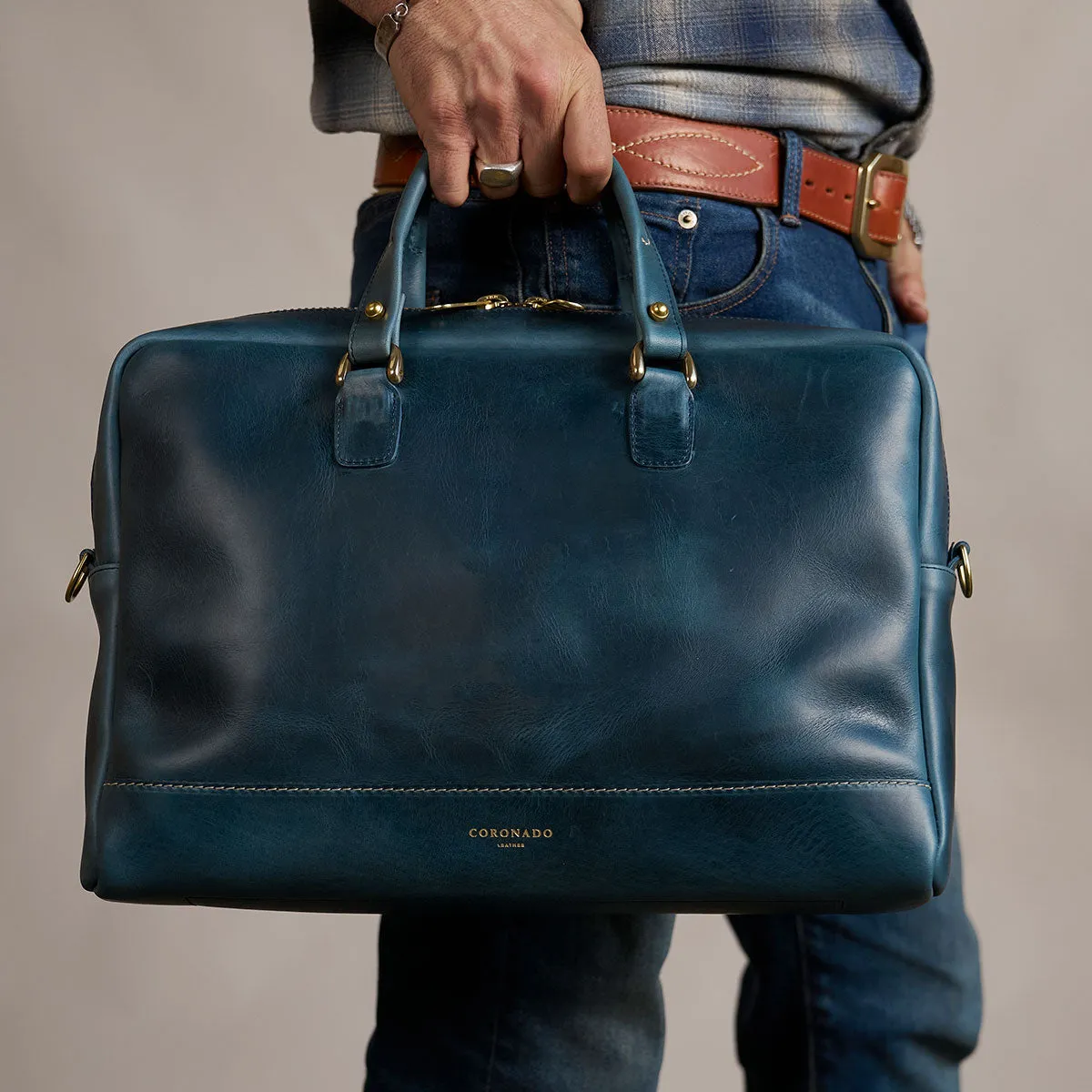 The Porter Briefcase No.210 | Horween® Indigo