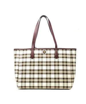 Tory Burch Brie Plaid Blake Plaid Tote