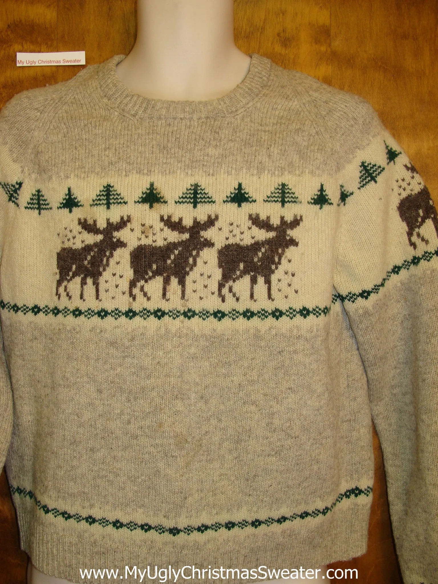 Vintage Reindeer Trio Ugliest Christmas Sweater