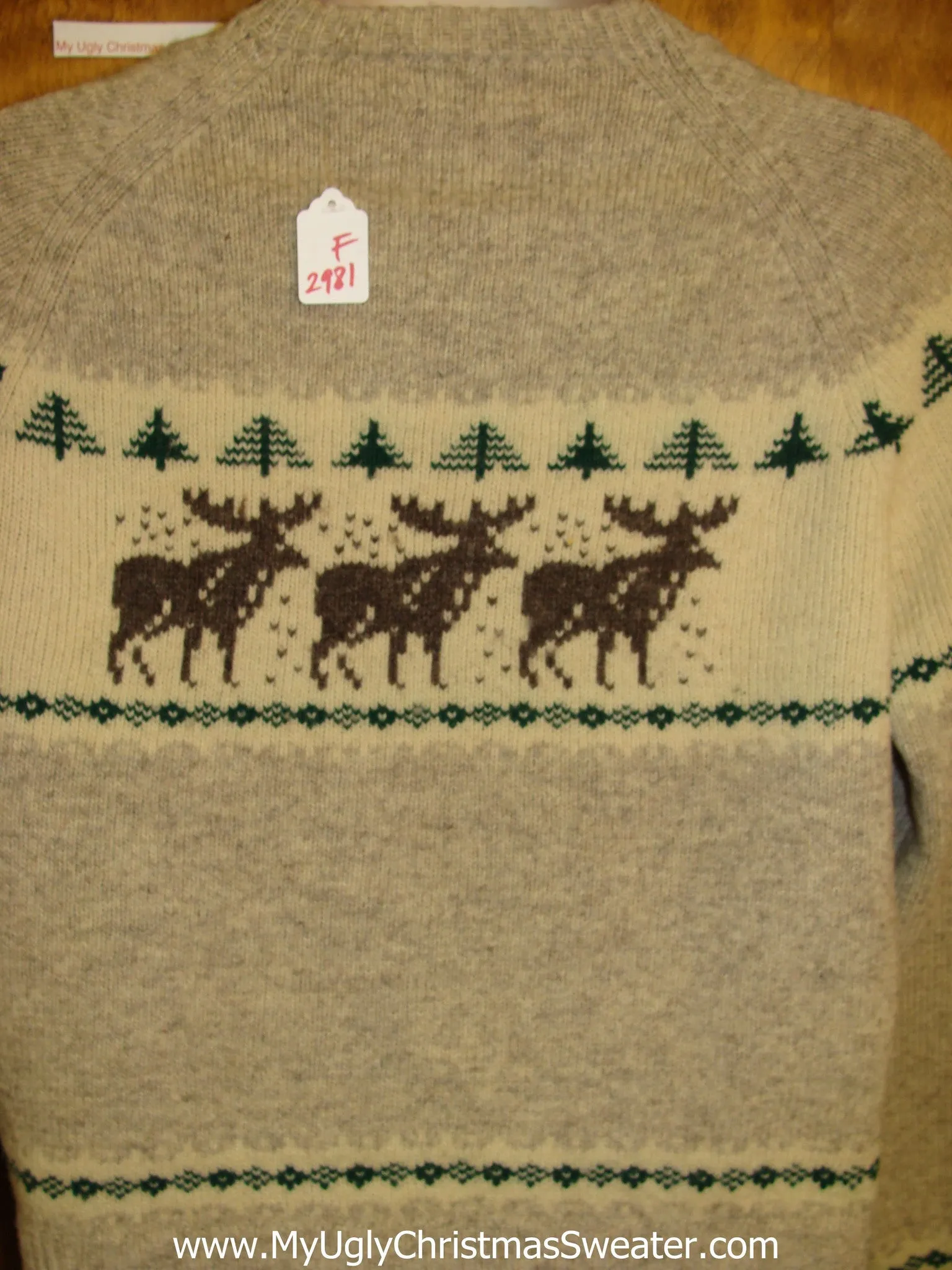 Vintage Reindeer Trio Ugliest Christmas Sweater