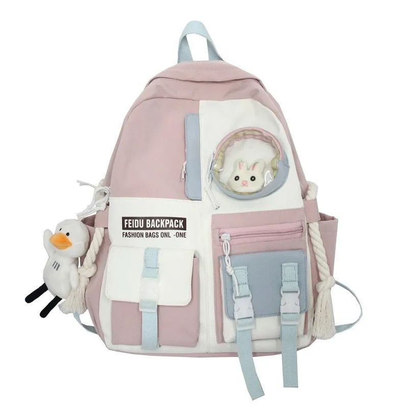 Wenkouban 2022 Buckle Badge Women's Backpack