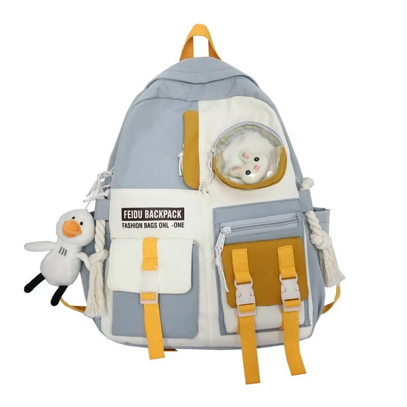 Wenkouban 2022 Buckle Badge Women's Backpack