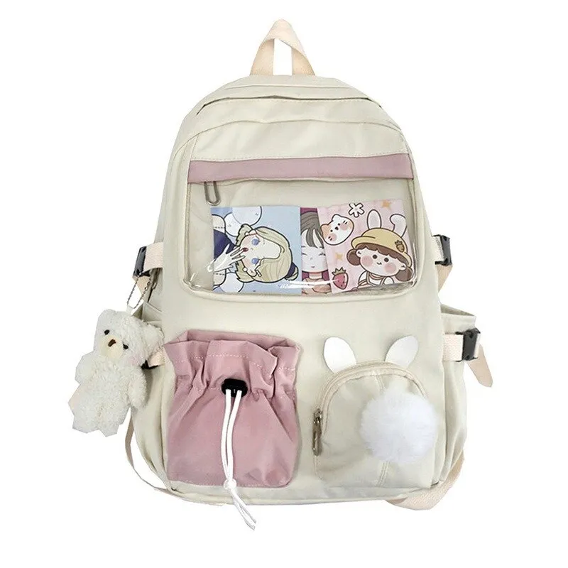 Wenkouban 2022 Buckle Badge Women's Backpack