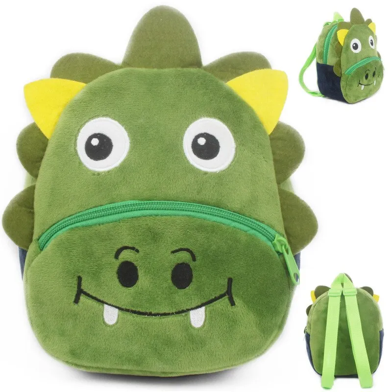 Wenkouban 3D Cartoon Plush Children Backpacks Kindergarten School Bags For Baby Boys And Girls Backpacks Cute Animal Kids Backpack Bookbag