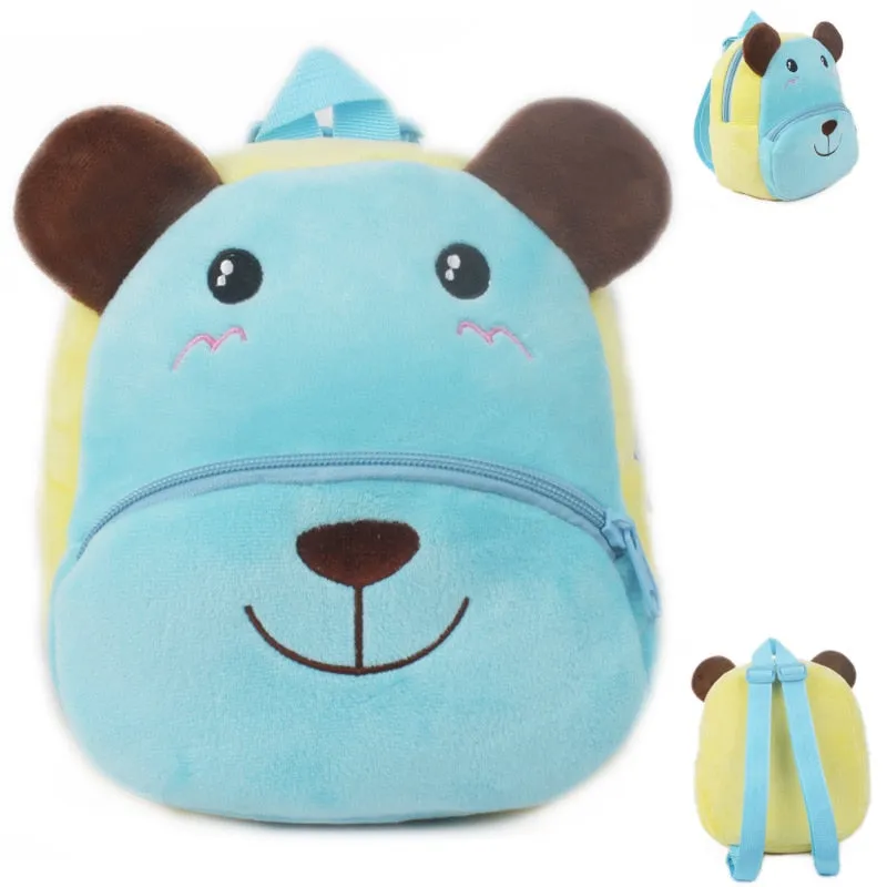 Wenkouban 3D Cartoon Plush Children Backpacks Kindergarten School Bags For Baby Boys And Girls Backpacks Cute Animal Kids Backpack Bookbag