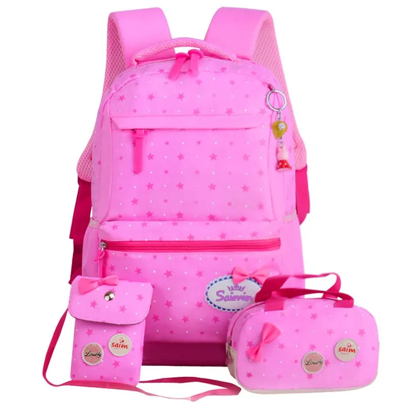 Wenkouban 3pcs/set Printing School Bags Backpacks Schoolbag Fashion Kids Lovely Backpack For Children Girls School bag Student Mochila sac