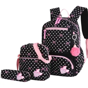 Wenkouban 3pcs/set Printing School Bags Backpacks Schoolbag Fashion Kids Lovely Backpack For Children Girls School bag Student Mochila sac