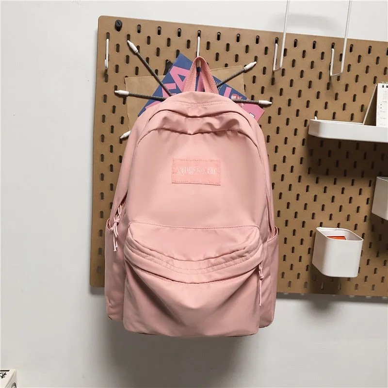 Wenkouban Book Black Ladies Backpacks Kawaii Girl School Nylon Bag Teen College Student Female Backpack Waterproof Cute Women Bags Fashion