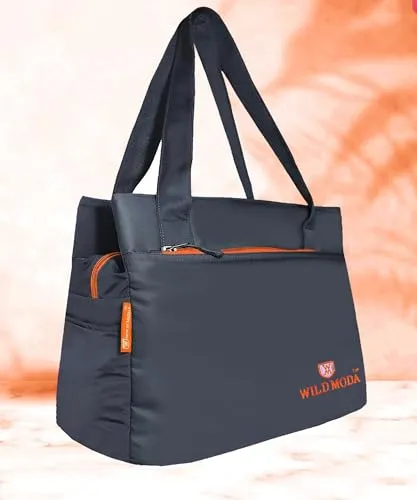 WILD MODA Women's Shoulder Bag, Set of 1 (Grey & Orange)