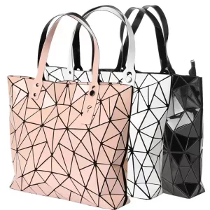 Women Irregular Geometric Lattice Envelope Clutch Shoulder Bag