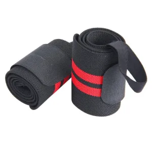 Wrist Wraps with Thumb Loop | (Red Black) Pack of 1